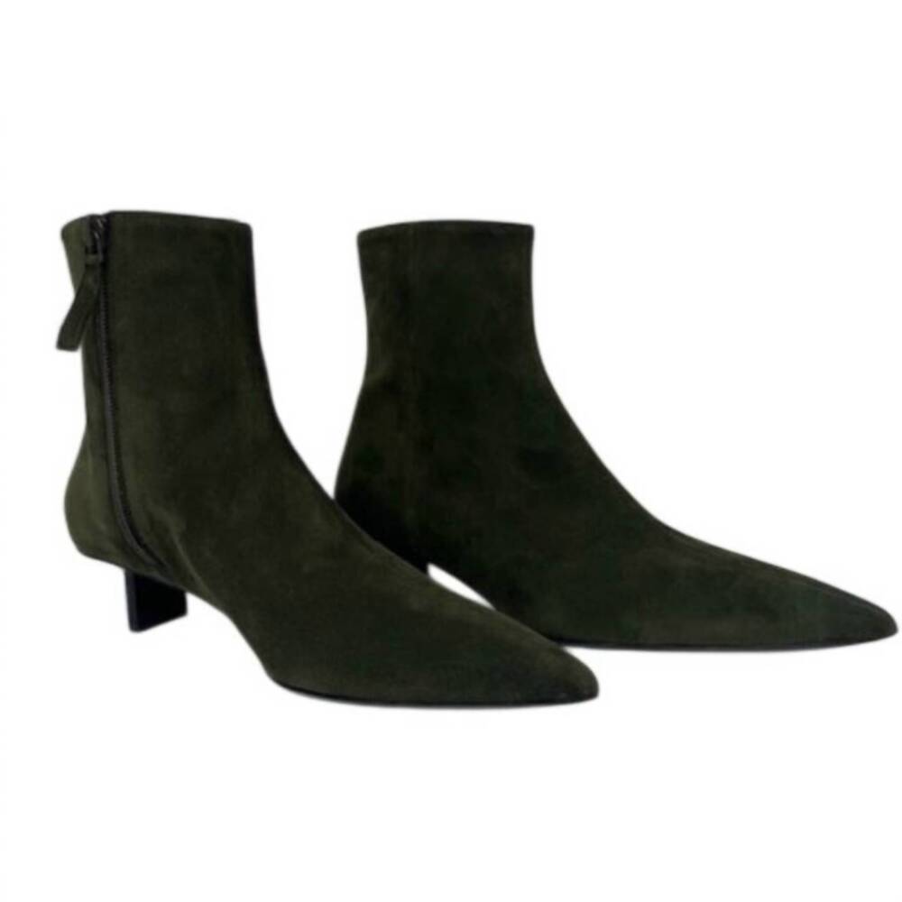 NEW PIERRE HARDY women's stella bootie in suede khaki - Picture 2 of 4